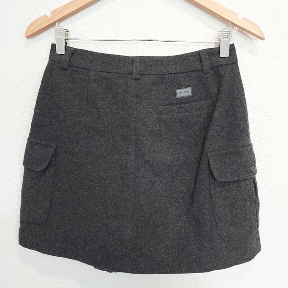 Gray Wool Skirt Mini Skirt Size 4 - Picture 5 of 8